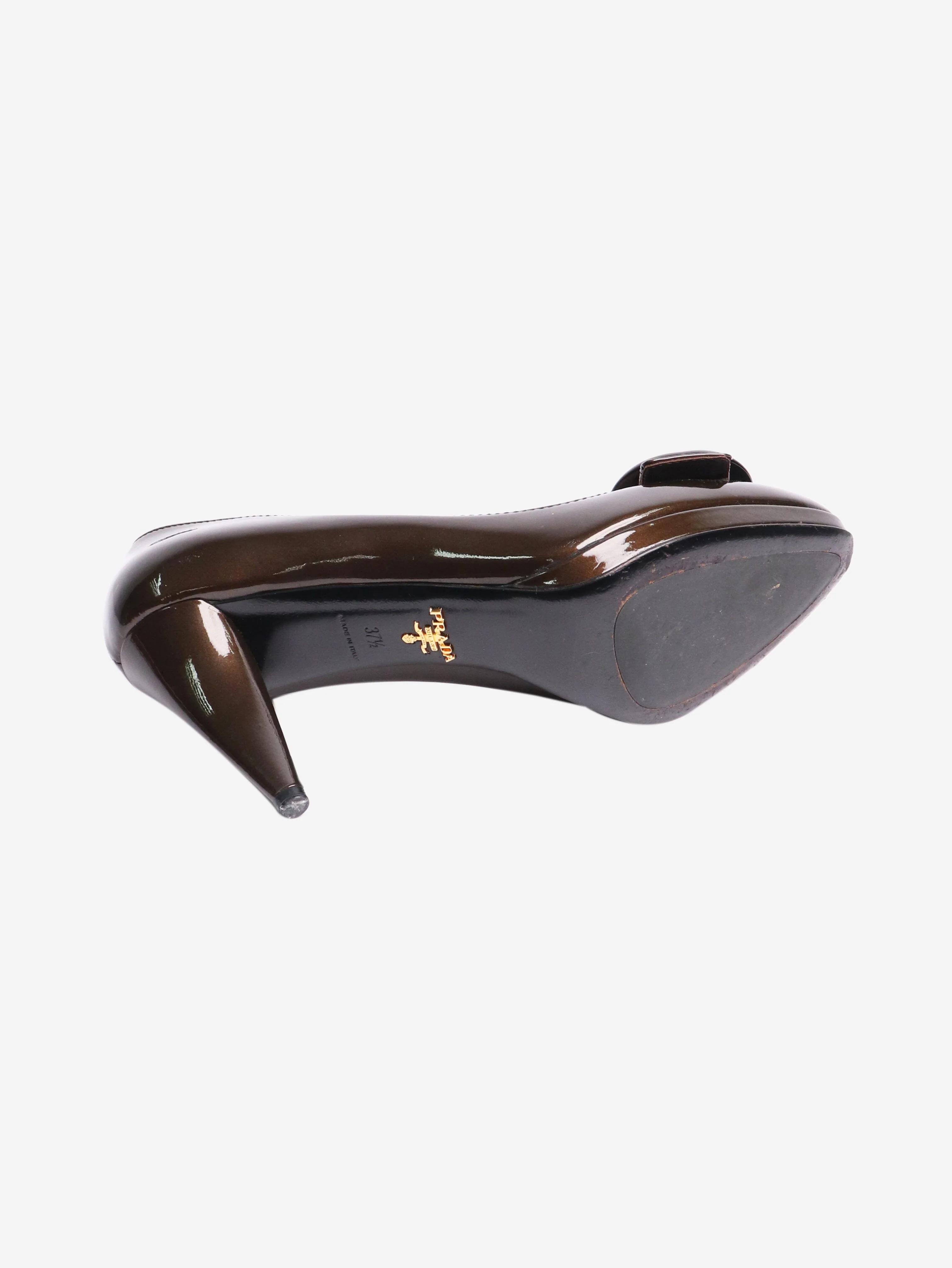 Brown patent buckle pumps - size EU 37.5 (UK 4.5) - Image 5